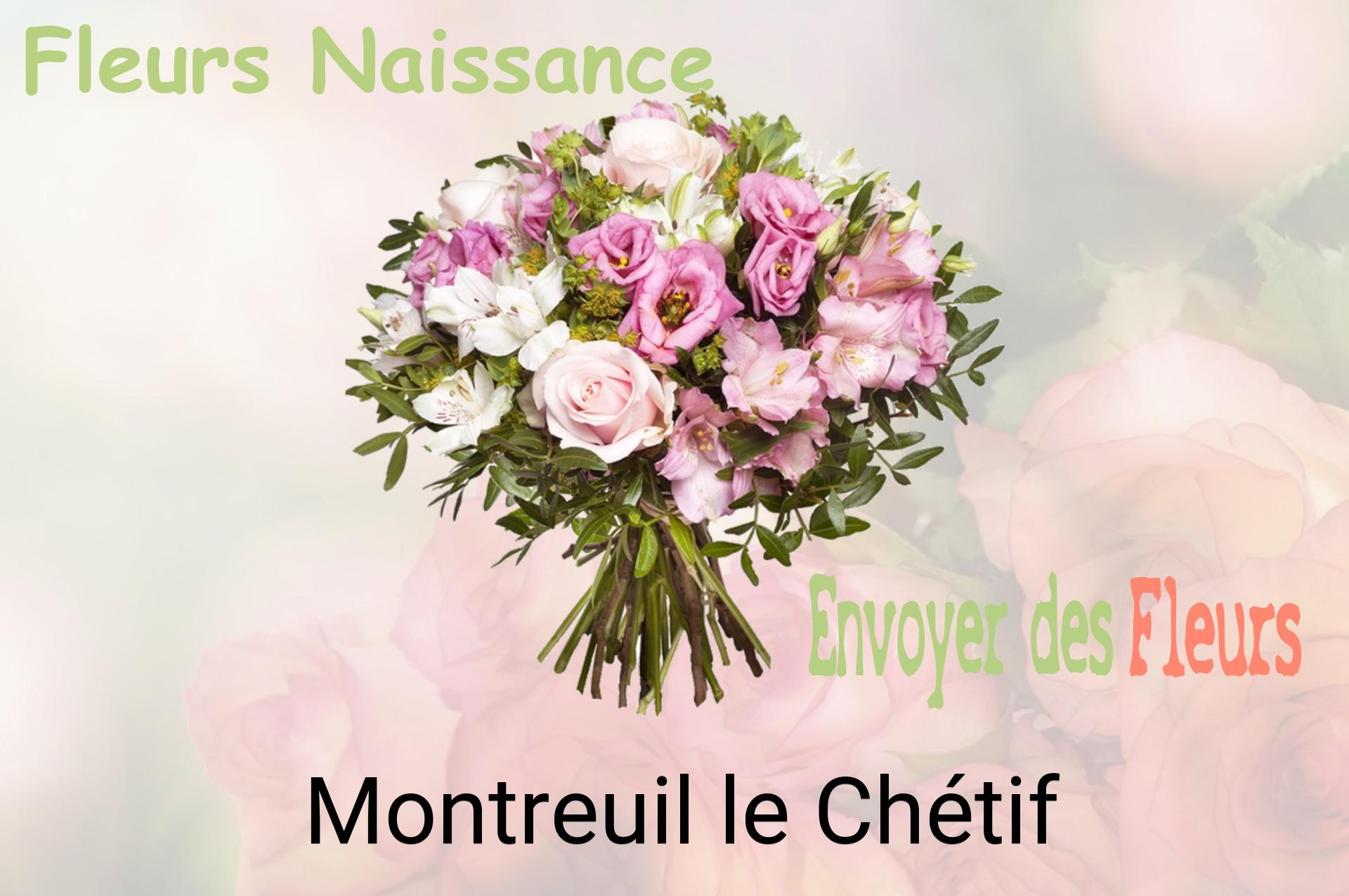 Bouquet de fleurs de naissance livré à Montreuil-le-Chétif