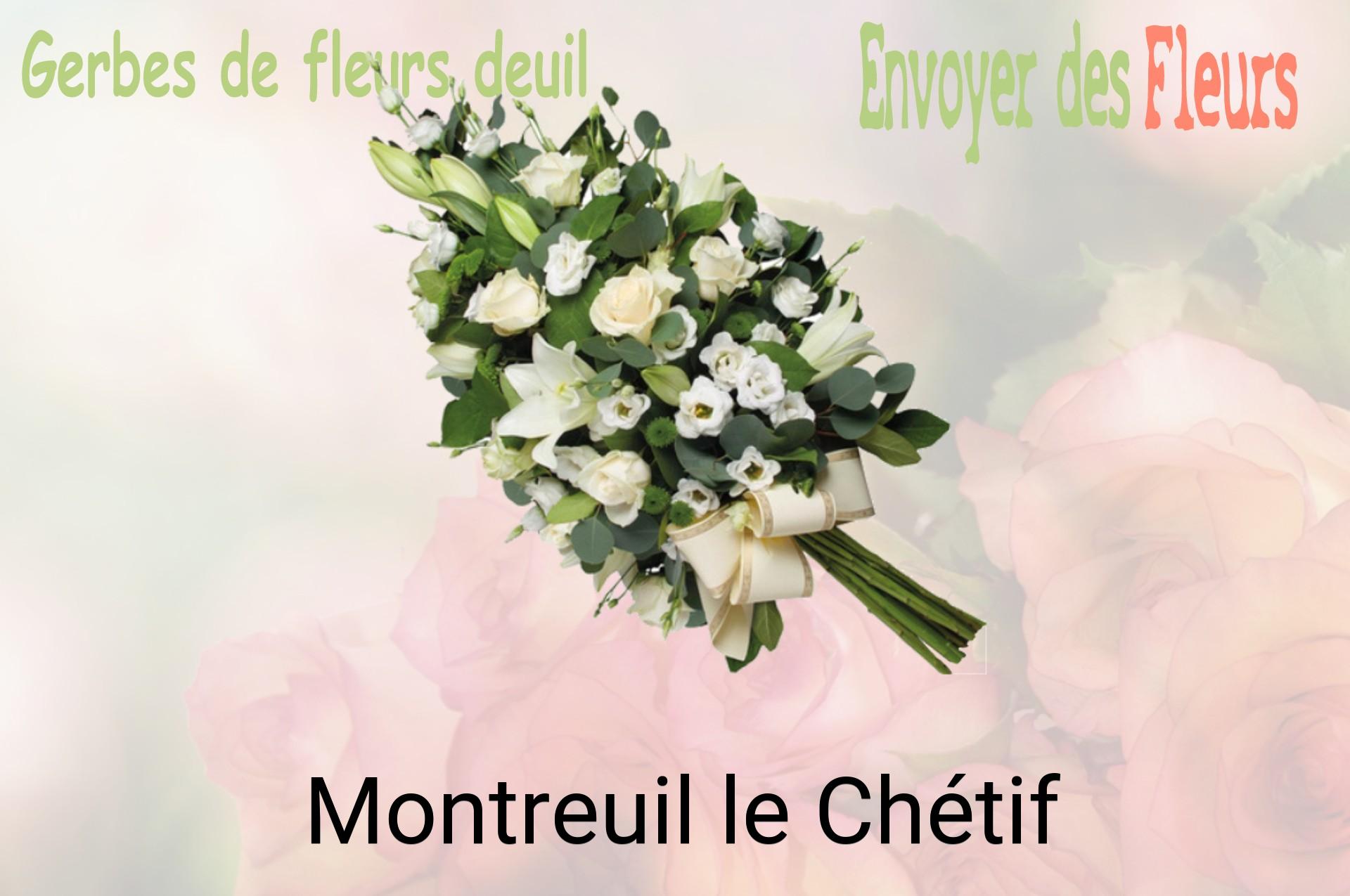 Gerbe de fleurs de deuil livrée à Montreuil-le-Chétif